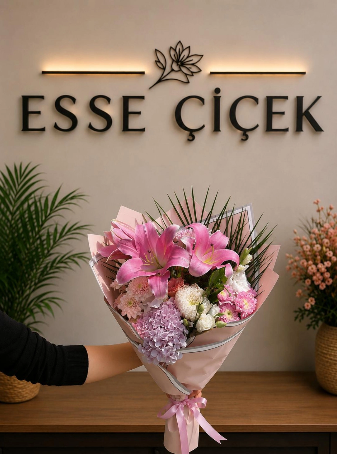 Pink Lilyum Buketi