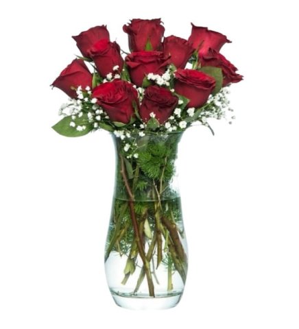 11' Li  Gül Aranjmanı .Vazoda