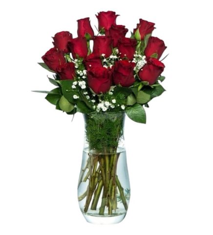 15' Li Gül Aranjmanı .Vazoda