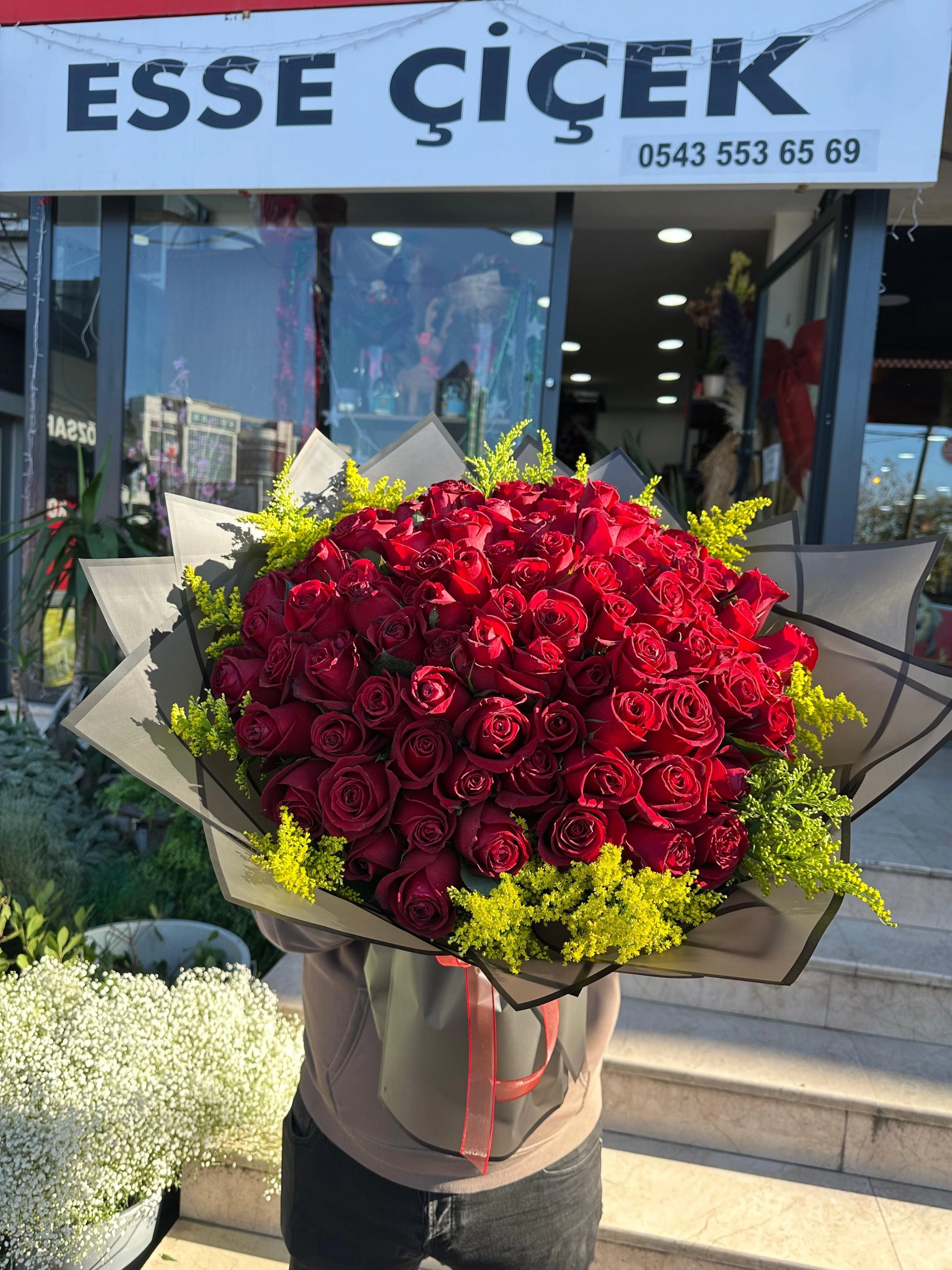 Kırmızı Gül Buketi 101' Li 