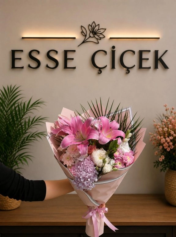 Pink Lilyum Buketi