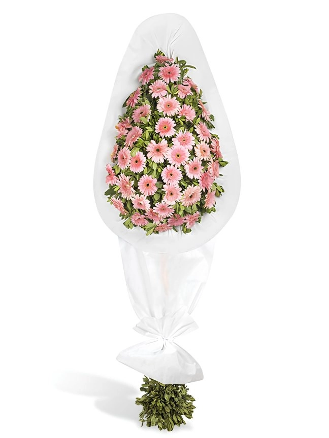 Soft Pembe Çiçekli Çelenk